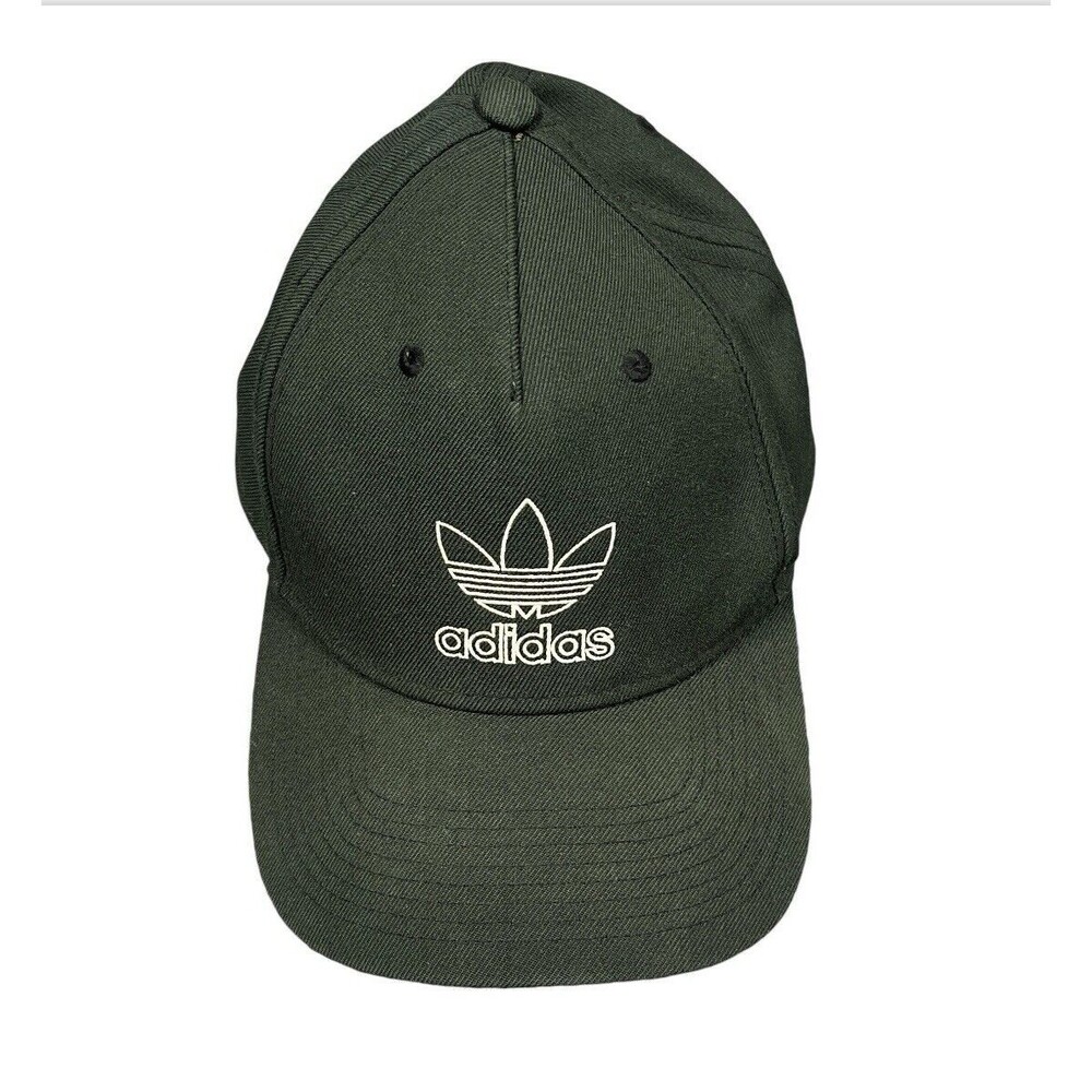 Adidas Originals Hat Men Black Adjustable Snapback 3 Stripe Logo Cap Embroidered